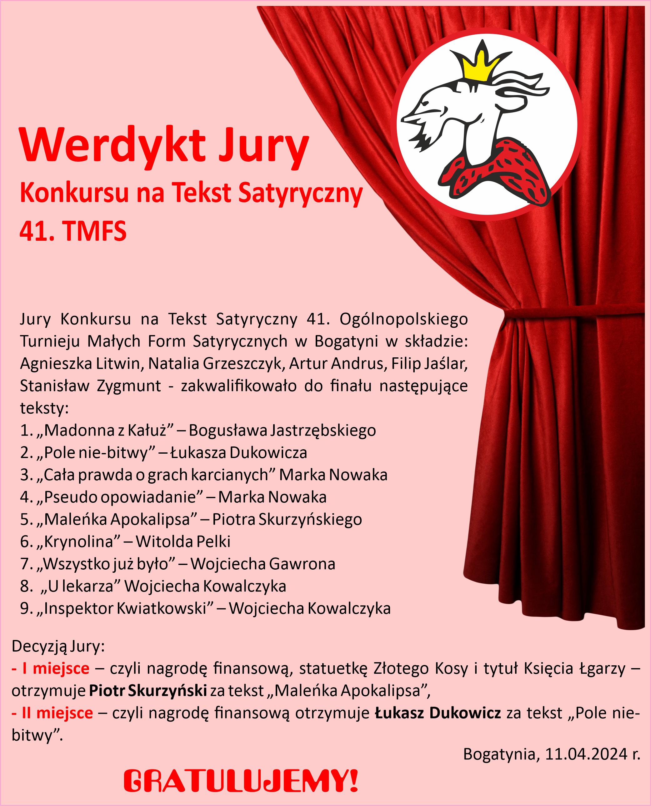 Komunikat TŁ Książę 2024