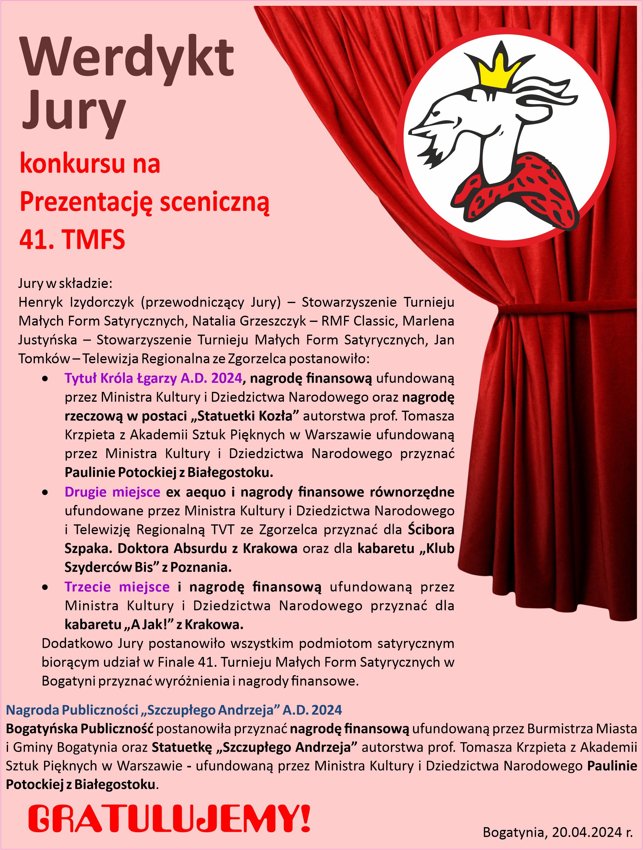 Komunikat werdykt Turniej 2024